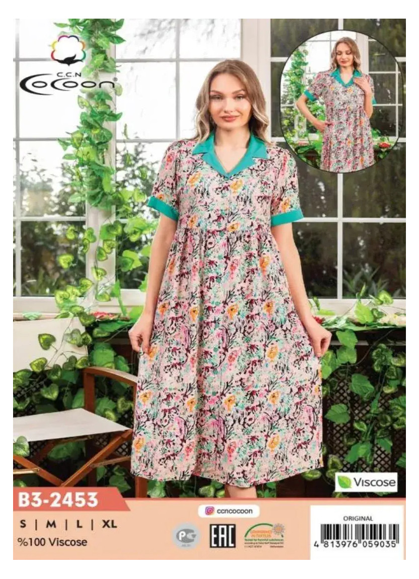 CCNB3-2453_ORI Viscose Dress (S+M+L+XL) — Turkish textile wholesale