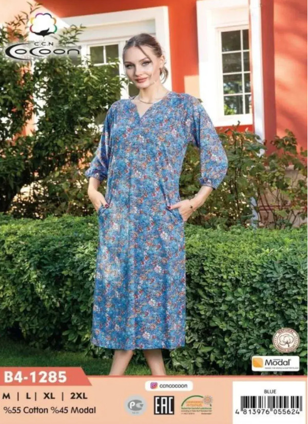 CCNB4-1285_BLU Dress (M+L+XL+2XL) — factory-direct from Turkey
