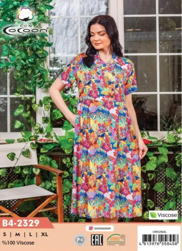 CCNB4-2329_ORI Viscose Dress (S+M+L+XL) — Turkish textile wholesale