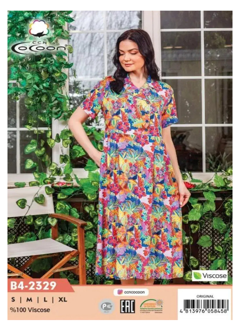CCNB4-2329_ORI Viscose Dress (S+M+L+XL) — Turkish textile wholesale