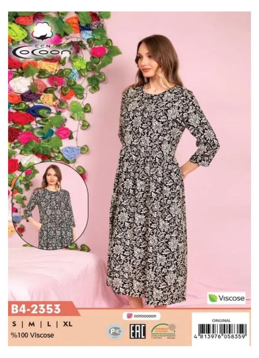 CCNB4-2353_ORI Viscose Dress (S+M+L+XL) — Turkish textile wholesale
