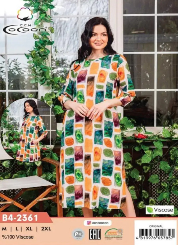 CCNB4-2361_ORI Viscose Dress (M+L+XL+2XL) — wholesale from Turkey