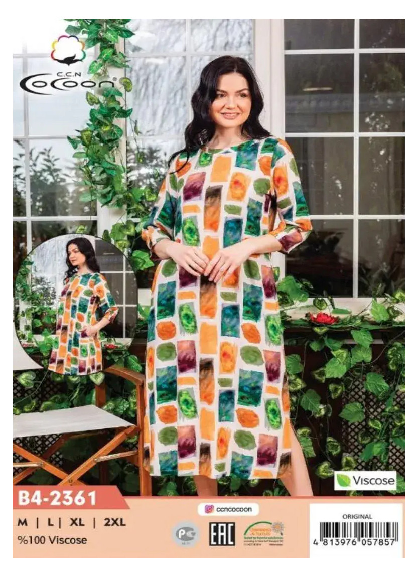CCNB4-2361_ORI Viscose Dress (M+L+XL+2XL) — wholesale from Turkey