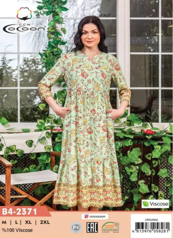 CCNB4-2371_ORI Viscose Dress (M+L+XL+2XL) — factory-direct from Turkey