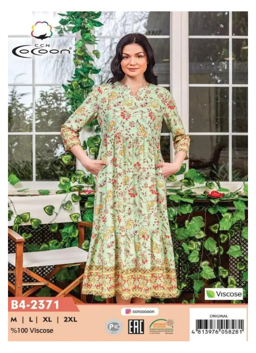 CCNB4-2371_ORI Viscose Dress (M+L+XL+2XL) — factory-direct from Turkey