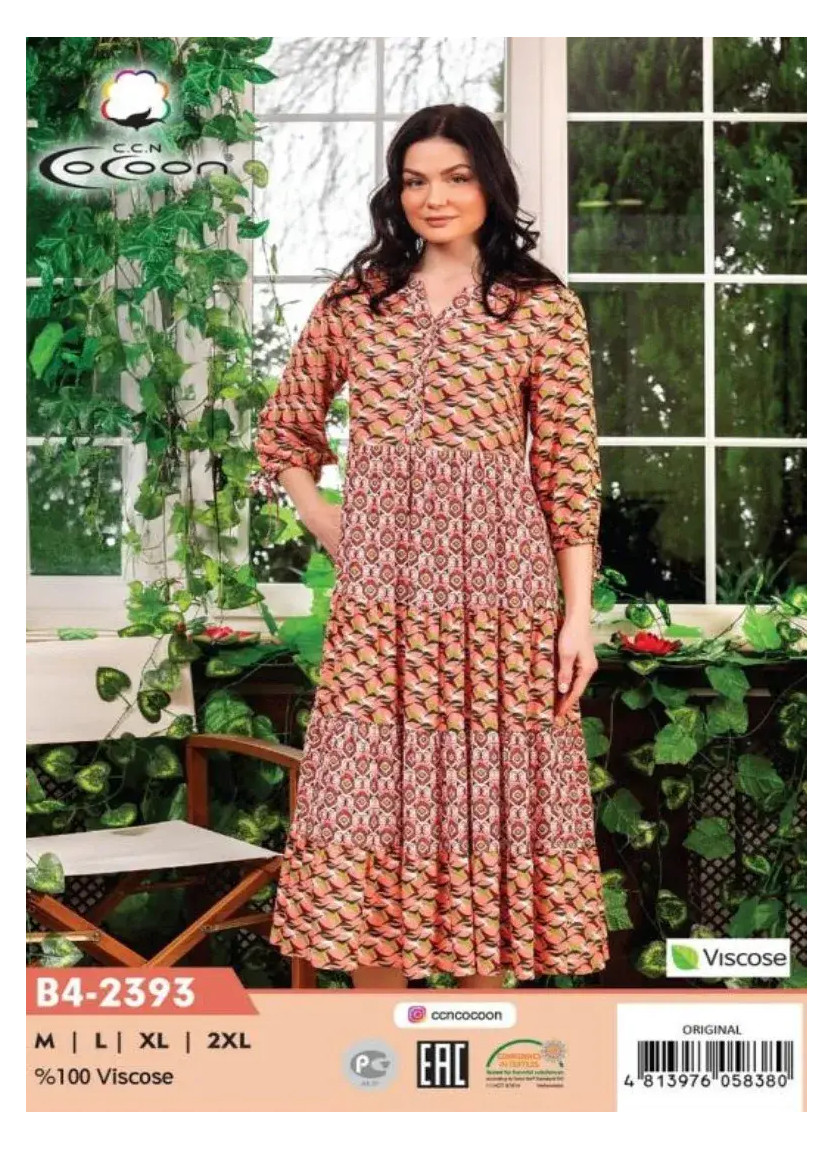 CCNB4-2393_ORI Viscose Dress (M+L+XL+2XL) — wholesale from Turkey