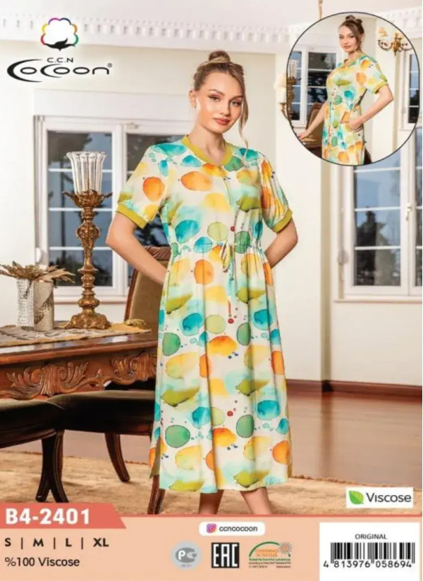 CCNB4-2401_ORI Viscose Dress (S+M+L+XL) — factory-direct from Turkey