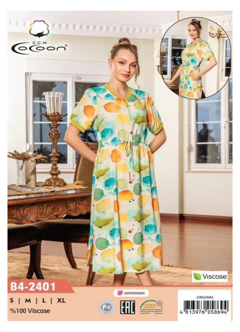 CCNB4-2401_ORI Viscose Dress (S+M+L+XL) — factory-direct from Turkey