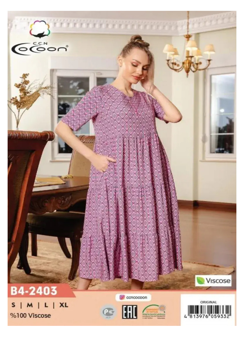 CCNB4-2403_ORI Viscose Dress (S+M+L+XL) — Turkish textile wholesale