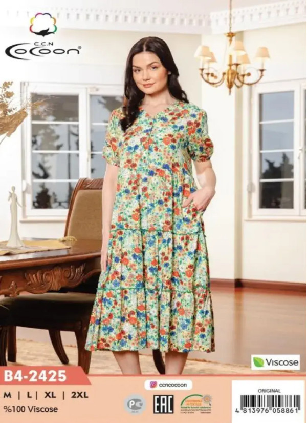 CCNB4-2425_ORI Viscose Dress (M+L+XL+2XL) — wholesale from Turkey