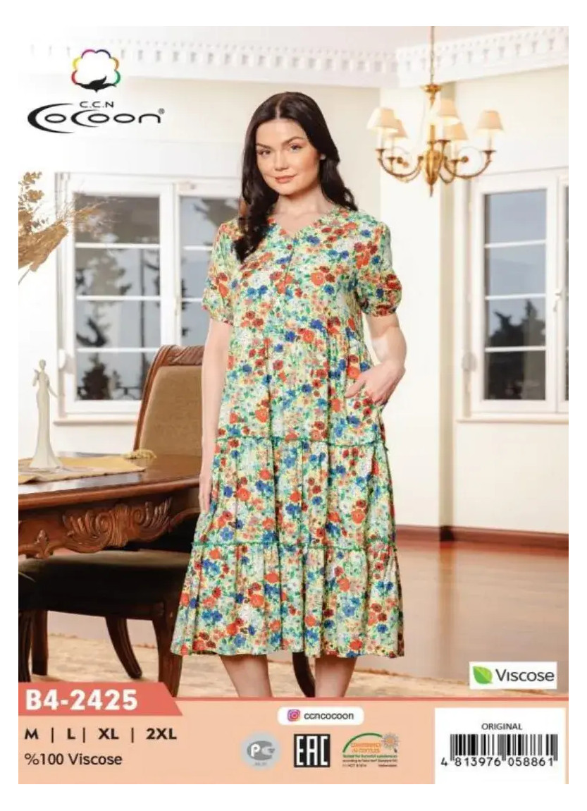 CCNB4-2425_ORI Viscose Dress (M+L+XL+2XL) — wholesale from Turkey