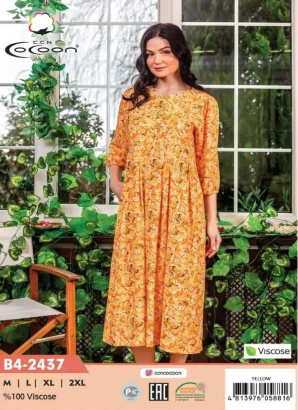 CCNB4-2437_SAR Viscose Dress (M+L+XL+2XL) — Turkish textile wholesale