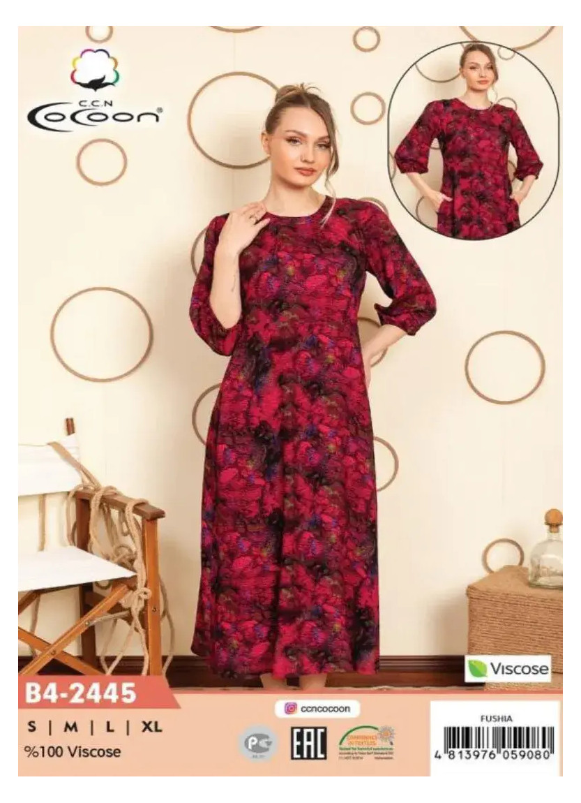 CCNB4-2445_FSY Viscose Dress (S+M+L+XL) — direct Turkish factory supply