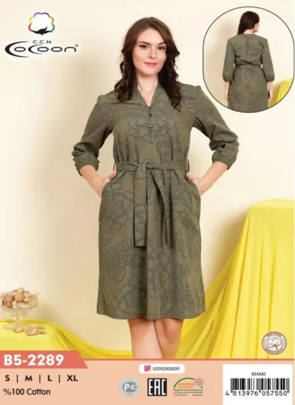 CCNB5-2289_KHI Cotton Dress (S+M+L+XL) — factory-direct from Turkey