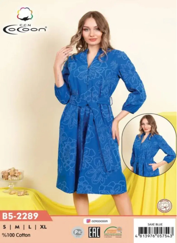 CCNB5-2289_SXB Cotton Dress (S+M+L+XL) — Turkish textile wholesale