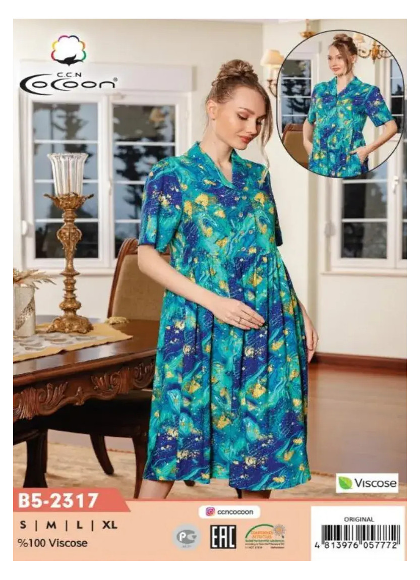 CCNB5-2317_ORI Viscose Dress (S+M+L+XL) — direct Turkish factory supply