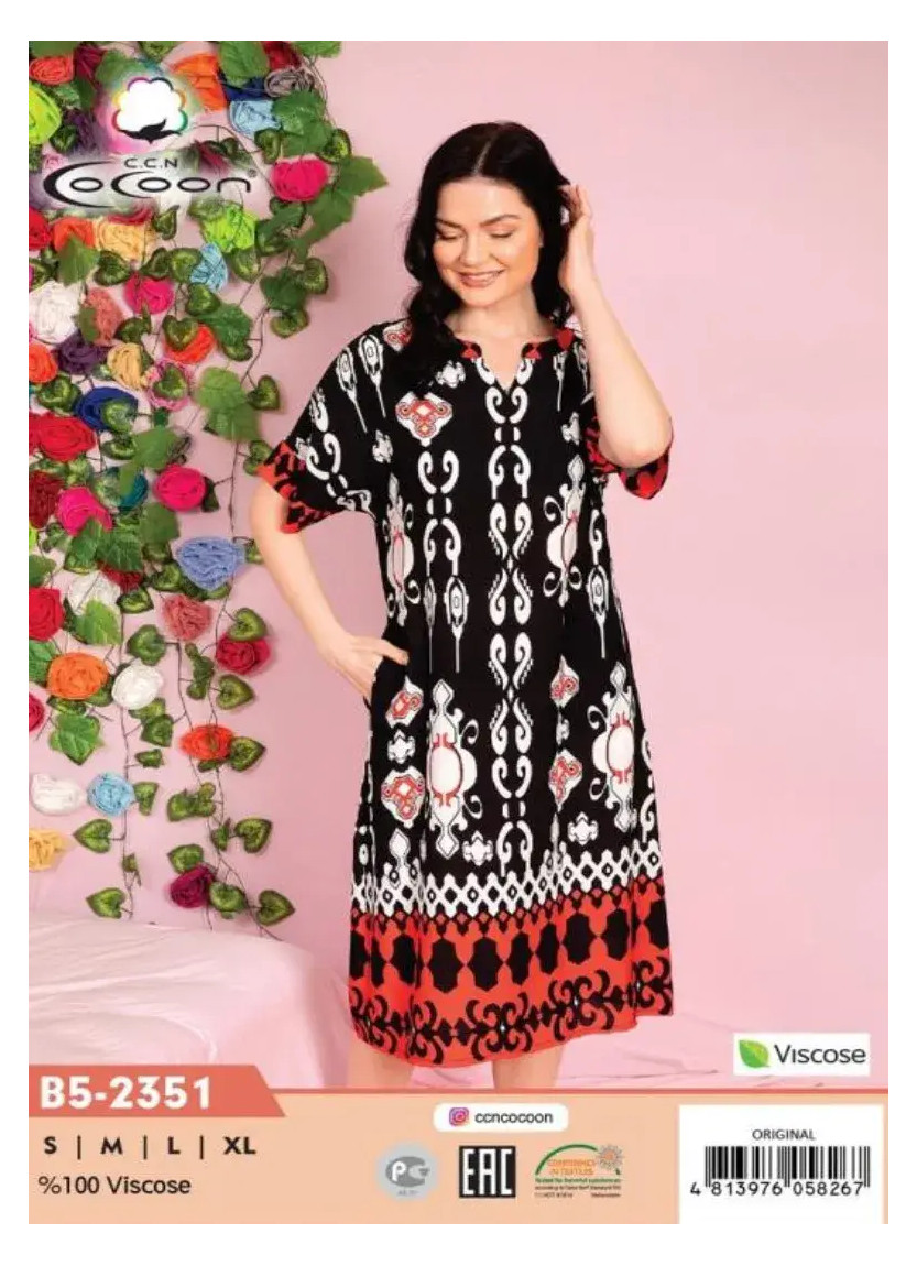 CCNB5-2351_ORI Viscose Dress (S+M+L+XL) — direct Turkish factory supply