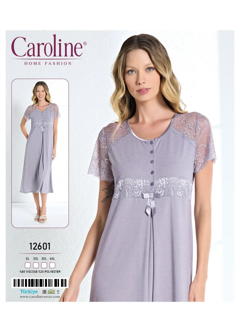 Ночная Сорочка Женская XL+2XL+3XL+4XL Caroline 12601 — купить оптом из Турции