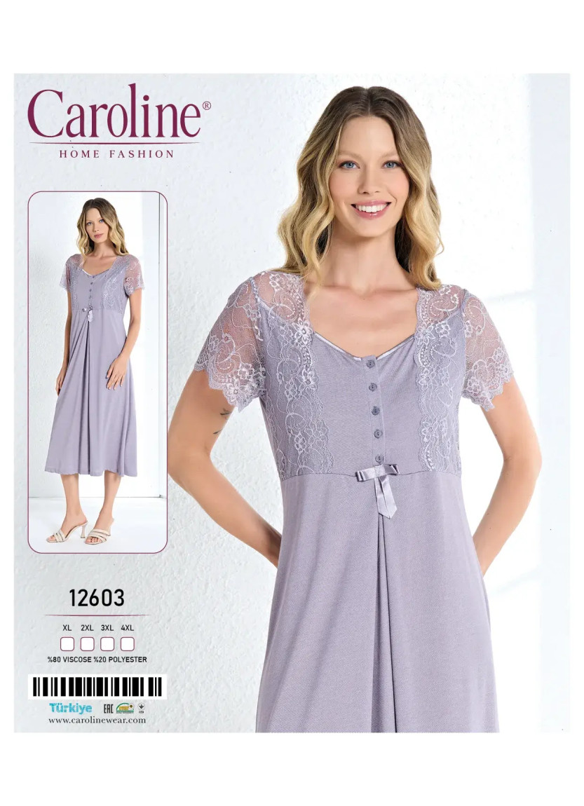 Ночная Сорочка Женская XL+2XL+3XL+4XL Caroline 12603 — оптом для магазинов и бутиков