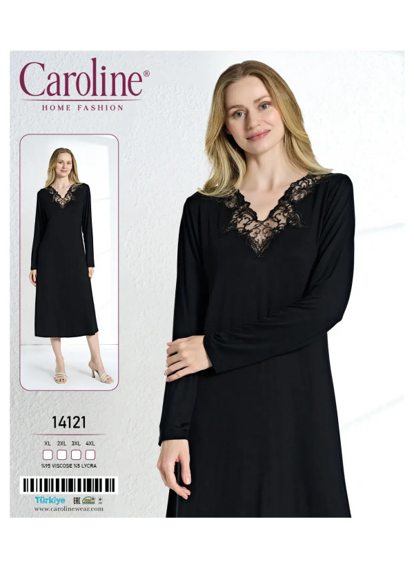 Caroline 14121 Nightdress (XL+2XL+3XL+4XL) — wholesale from Turkey