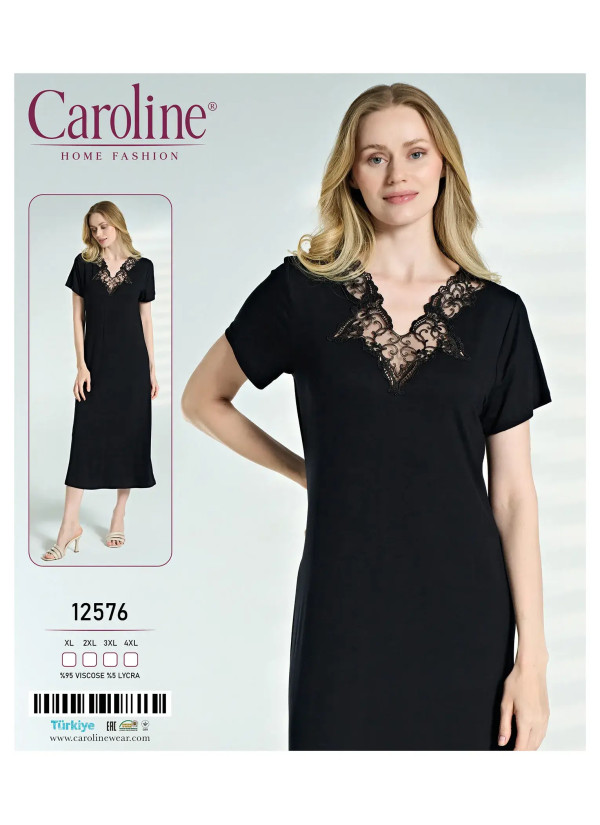 Caroline 12576 Nightdress (XL+2XL+3XL+4XL) — factory-direct from Turkey