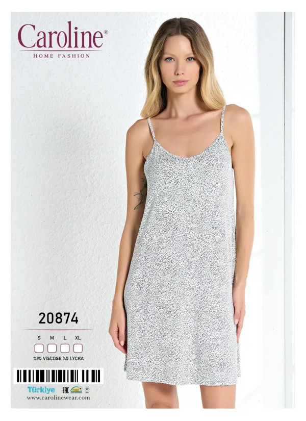 Caroline 20874 Nightdress (S+M+L+XL) — wholesale from Turkey