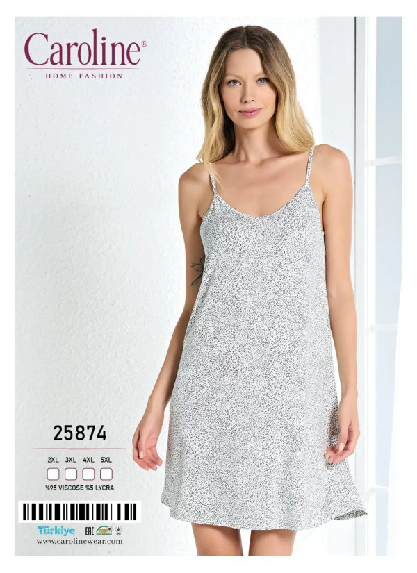 Caroline 25874 Nightdress (2XL+3XL+4XL+5XL) — wholesale from Turkey