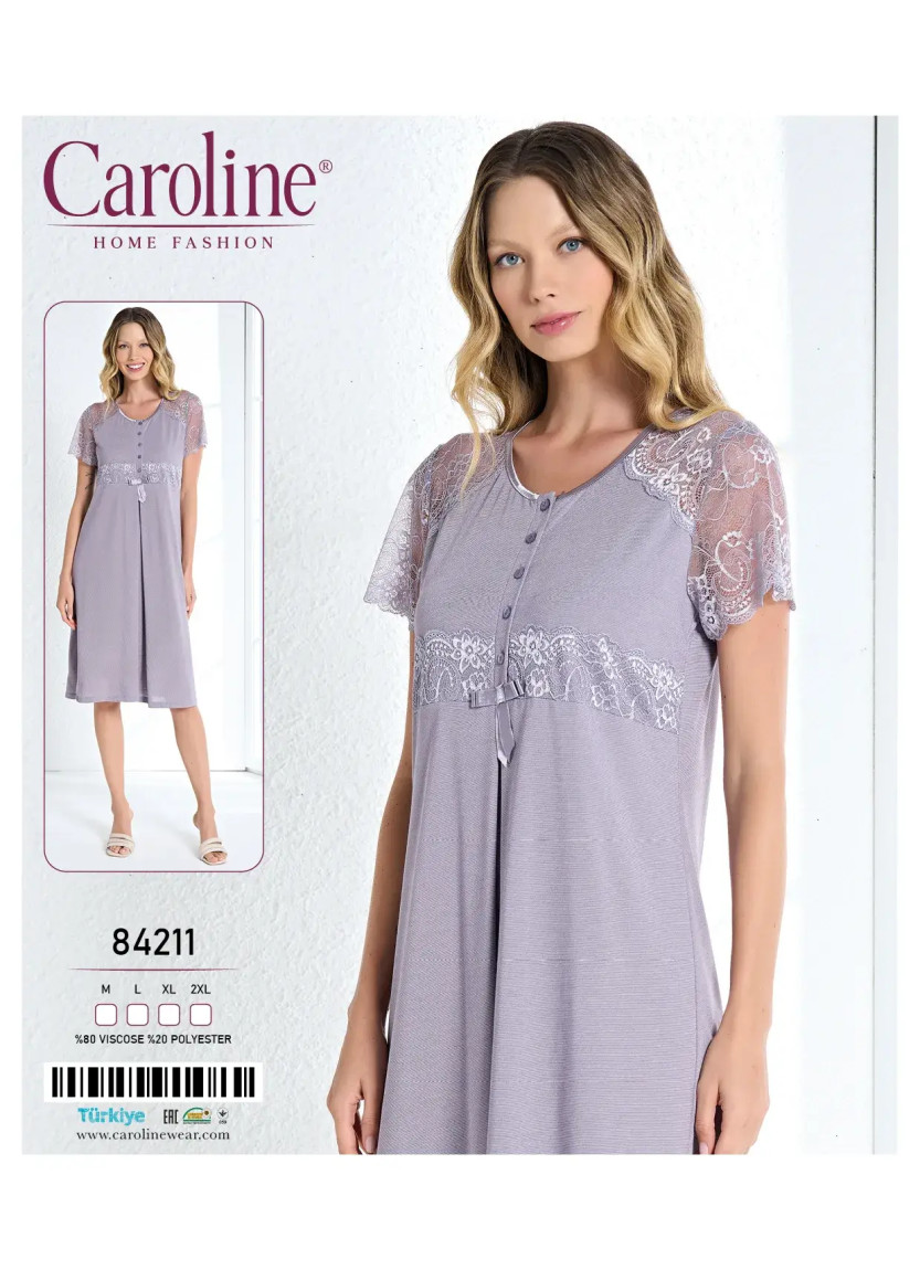 Ночная Сорочка Женская M+L+XL+2XL Caroline 84211 — оптовая поставка из Турции