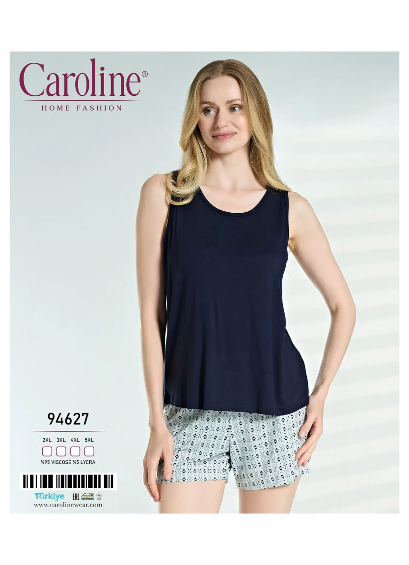 Caroline 94627 Оптом Турция Фабрика Женский Комплект с Шортами 2XL+3XL+4XL+5XL Caroline 94627 Купить Оптом с Турции