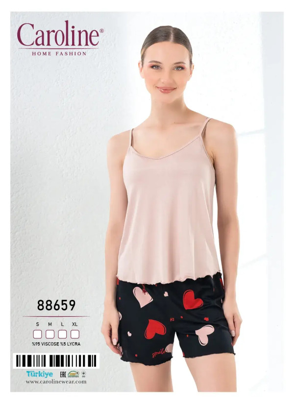 Caroline 88659 Shorts Homewear Set (S+M+L+XL) — factory-direct from Turkey