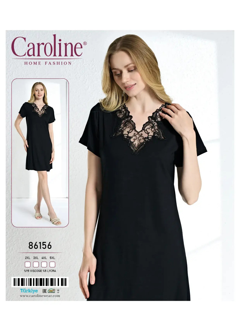Caroline 86156 Оптом Турция Фабрика Ночная Сорочка Женская 2XL+3XL+4XL+5XL Caroline 86156 Купить Оптом с Турции
