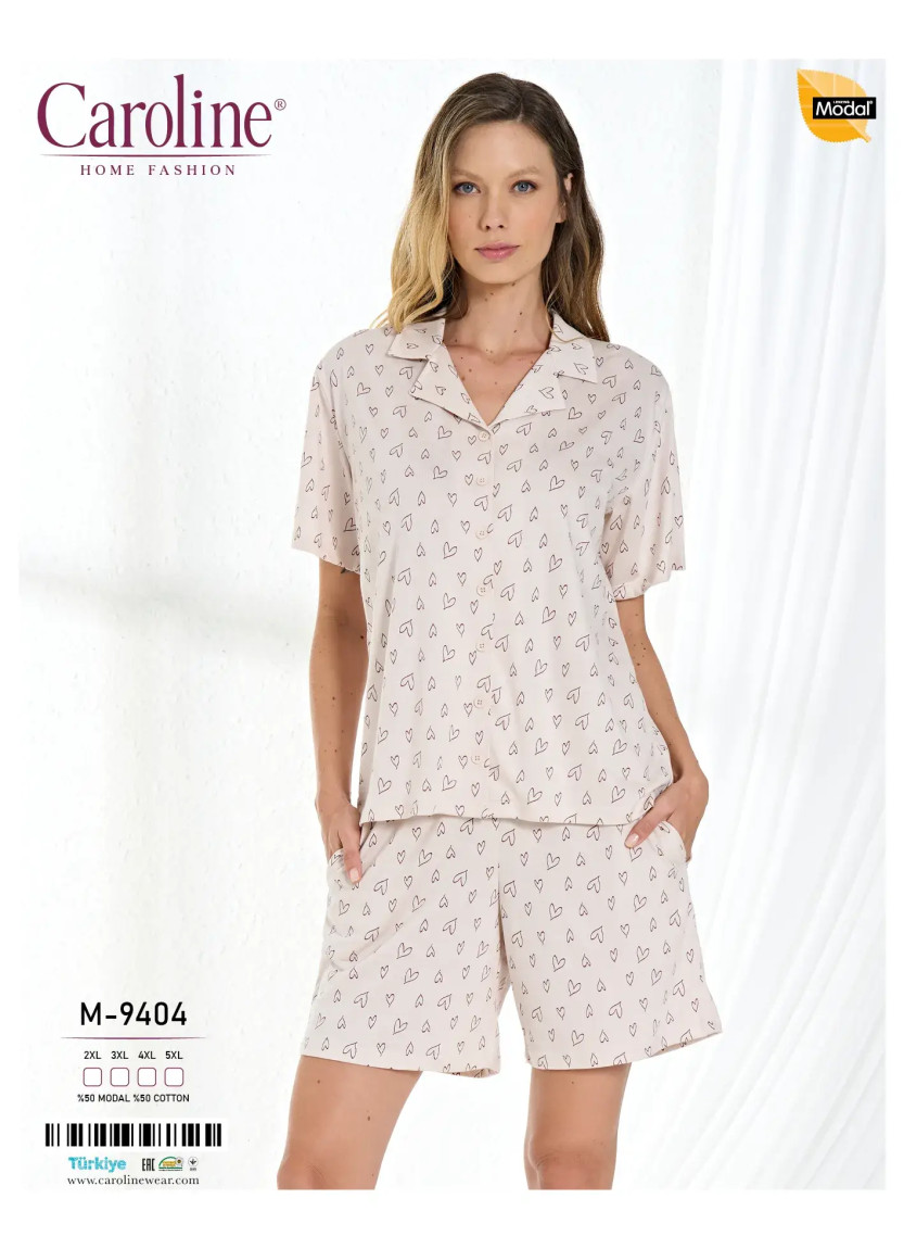 Caroline M-9404 Shorts Homewear Set (2XL+3XL+4XL+5XL) — Turkey wholesale collection