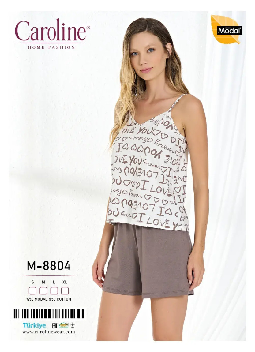 Caroline M-8804 Shorts Homewear Set (S+M+L+XL) — Turkish factory wholesale