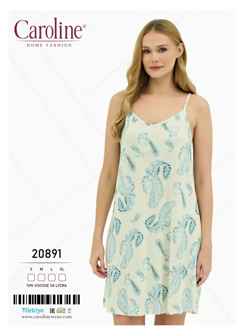 Туника Женская на Бретельках S+M+L+XL Caroline 20891 — фабричная коллекция оптом