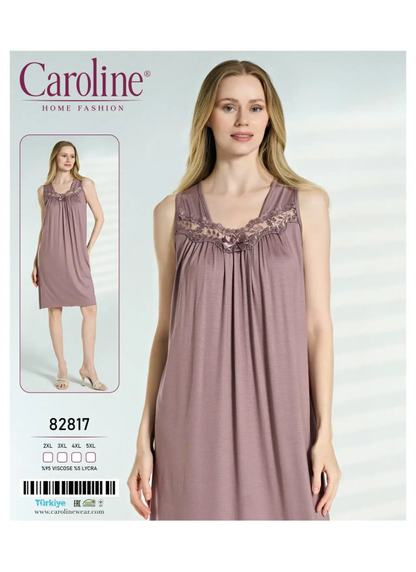 Caroline 82817 Nightdress (2XL+3XL+4XL+5XL) — Turkey wholesale collection