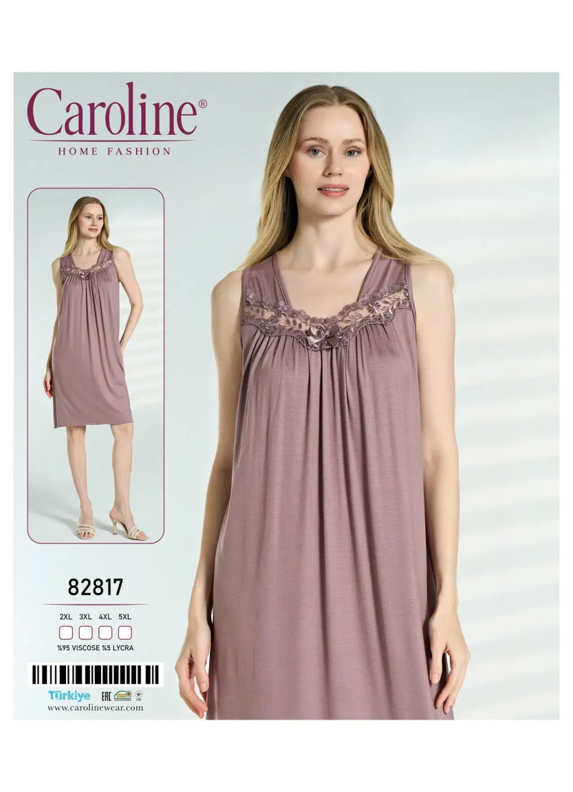 Ночная Сорочка Женская 2XL+3XL+4XL+5XL Caroline 82817 — прямые поставки из Турции