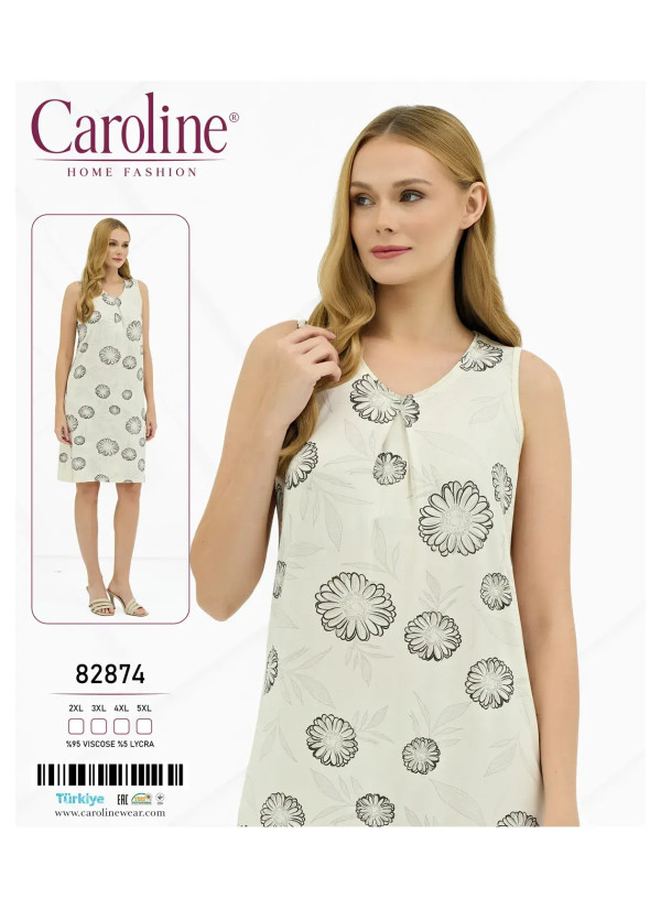 Caroline 82874 Nightdress (2XL+3XL+4XL+5XL) — Istanbul wholesale supplier