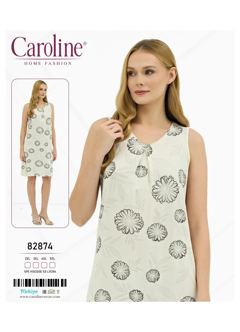 Caroline 82874 Nightdress (2XL+3XL+4XL+5XL) — Istanbul wholesale supplier