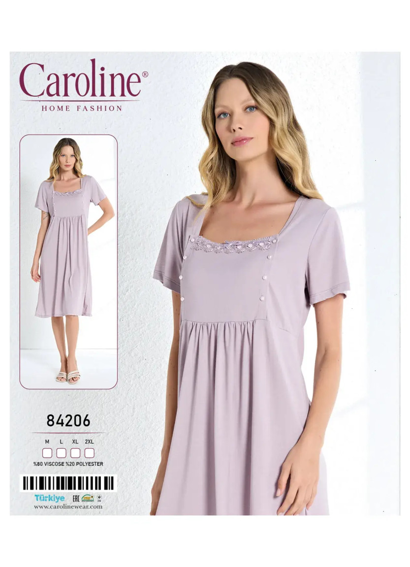 Ночная Сорочка Женская M+L+XL+2XL Caroline 84206 — оптом от турецкой фабрики