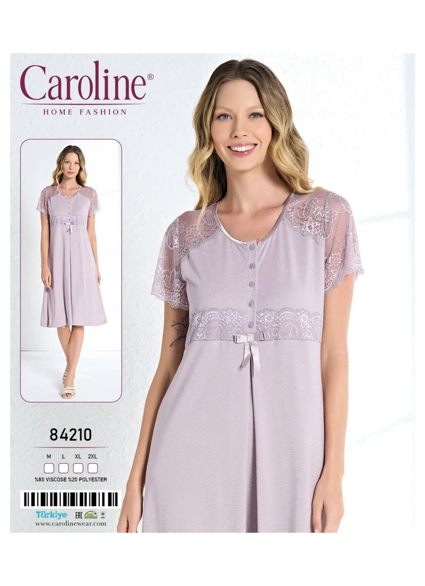 Caroline 84210 Nightdress (M+L+XL+2XL) — Turkish factory wholesale