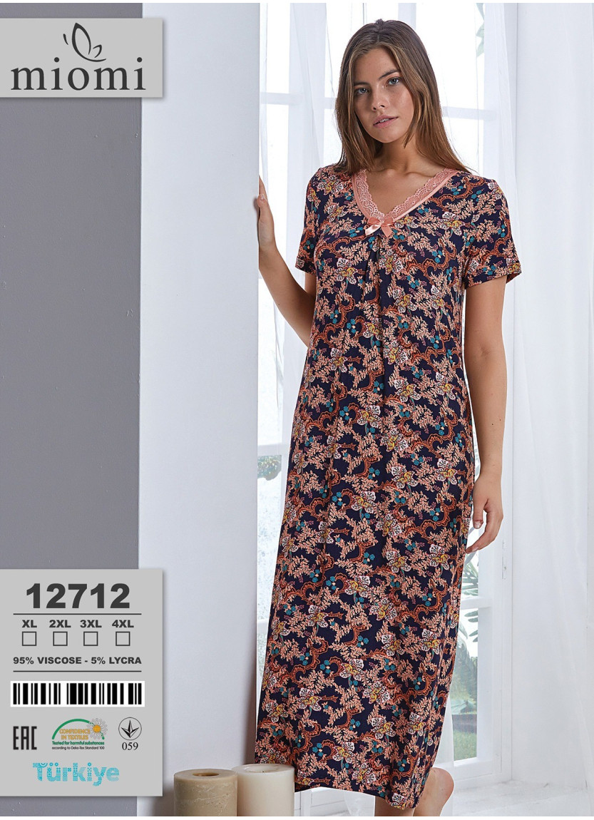 Caroline 12712 Nightdress (XL+2XL+3XL+4XL) — Turkey wholesale collection