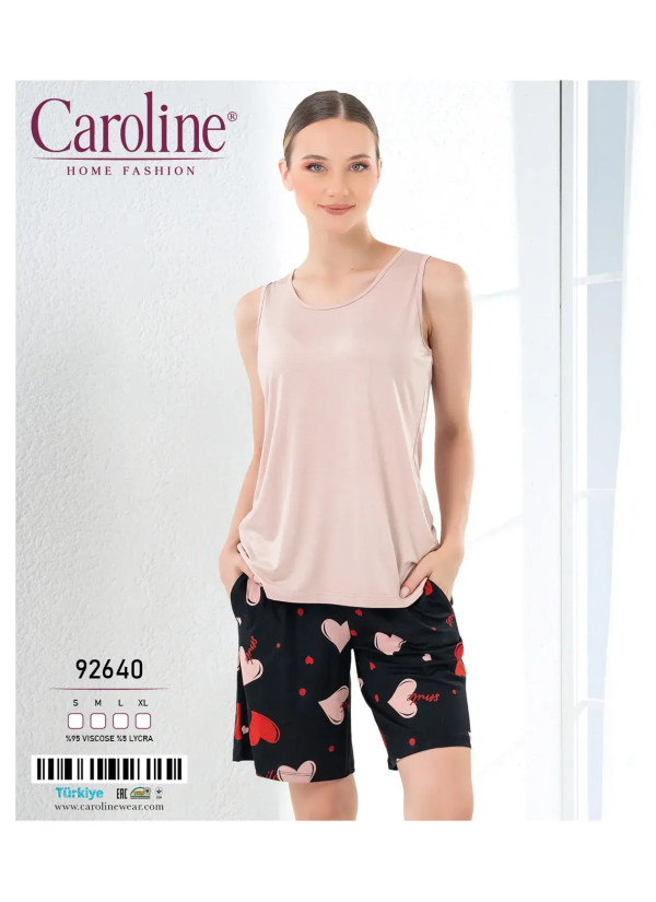 Caroline 92640 Shorts Homewear Set (S+M+L+XL) — Turkish factory wholesale