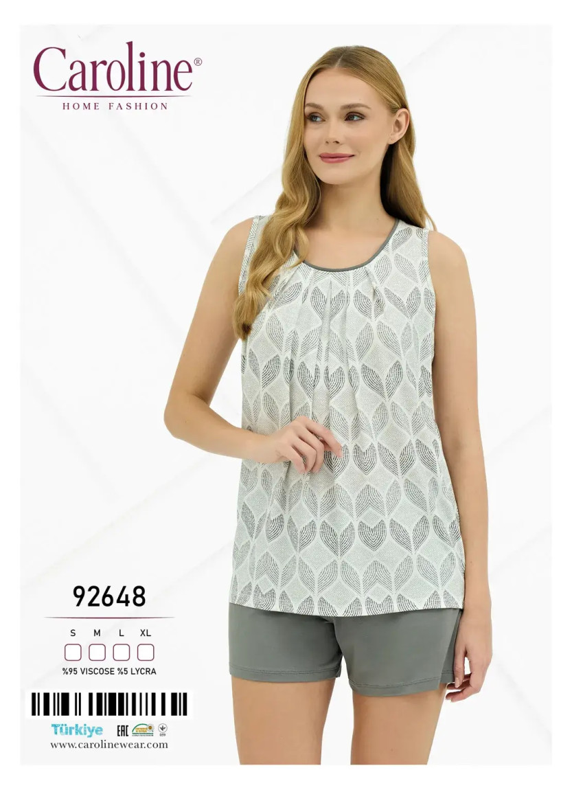 Caroline 92648 Shorts Homewear Set (S+M+L+XL) — Turkish factory wholesale