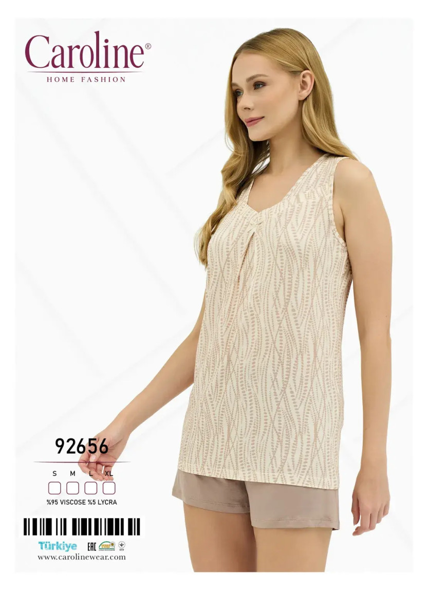 Caroline 92656 Shorts Homewear Set (S+M+L+XL) — Turkish factory wholesale
