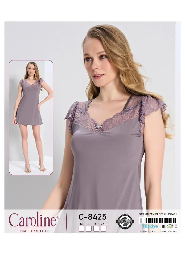 Caroline C-8425 Nightdress (M+L+XL+2XL) — Istanbul wholesale supplier