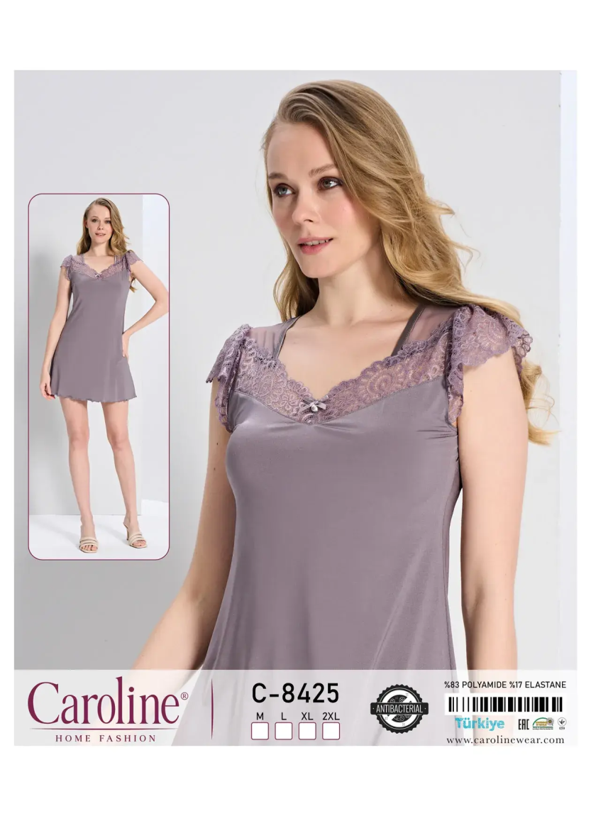 Ночная Сорочка Женская M+L+XL+2XL Caroline C-8425 — купить оптом со Стамбула