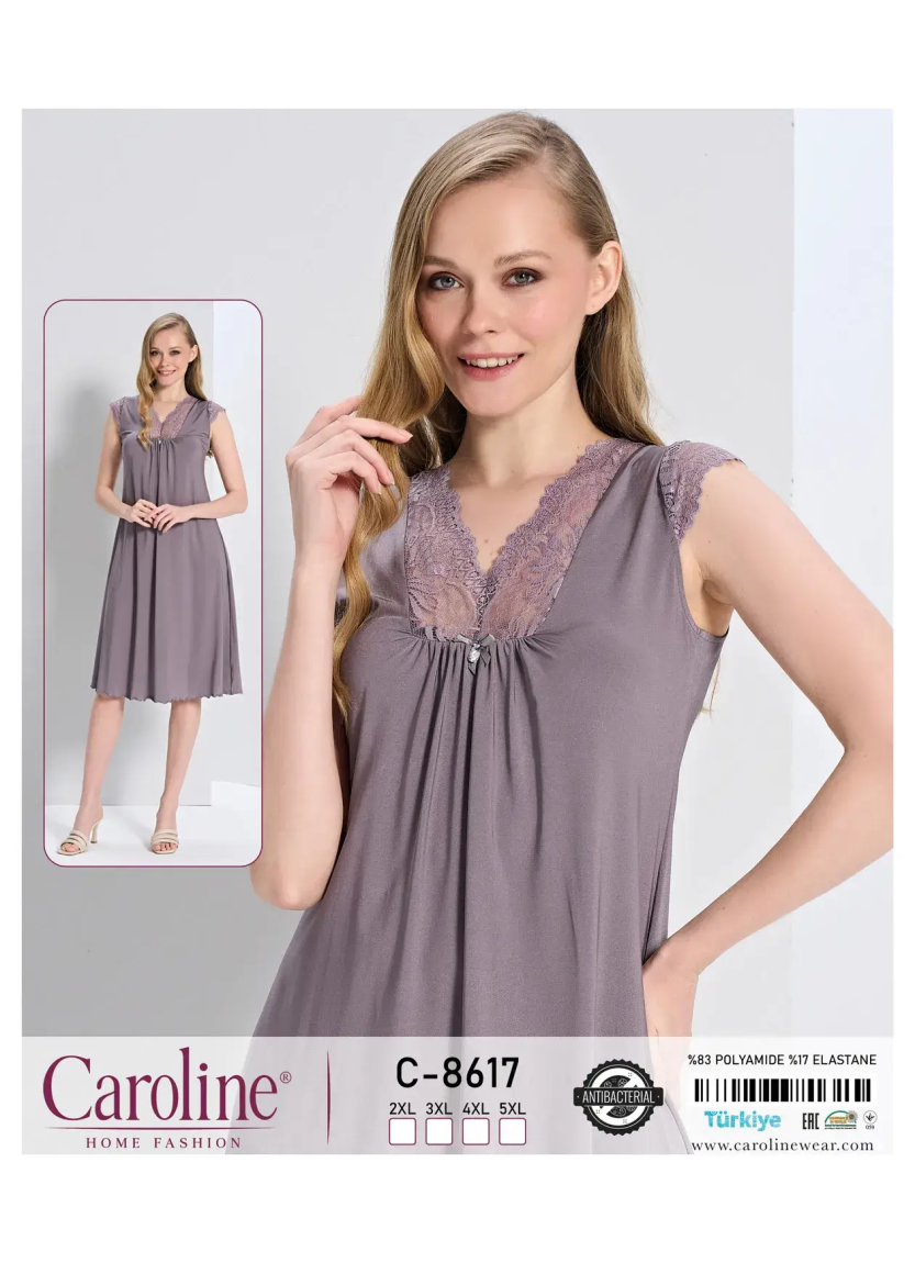 Caroline C-8617 Nightdress (2XL+3XL+4XL+5XL) — Turkey wholesale collection