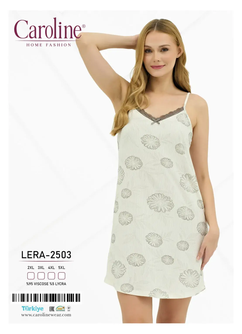 Туника Женская на Бретельках 2XL+3XL+4XL+5XL Caroline LERA-2503 — купить оптом со Стамбула