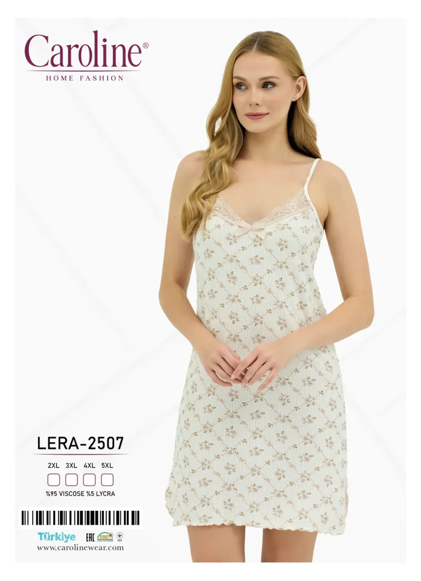 Туника Женская на Бретельках 2XL+3XL+4XL+5XL Caroline LERA-2507 — прямые поставки из Турции