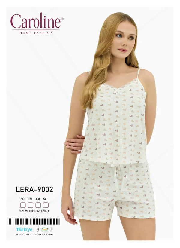 Caroline LERA-9002 Shorts Homewear Set (2XL+3XL+4XL+5XL) — Turkey wholesale collection